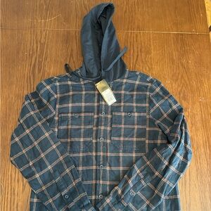 Target Navy and Orange Plaid Women's Sweater